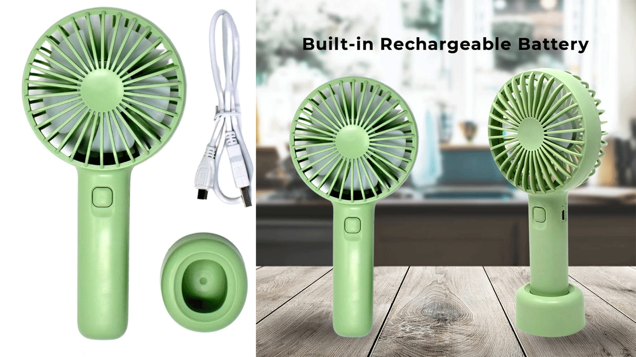 CINEFX Powerful 4 Inch Rechargeable Mini Fan: ఇది కూడా రీఛార్జబుల్‌ ఫ్యాన్‌. దీంతో ఈ ఫ్యాన్‌ను ఎక్కడికంటే అక్కడికి తీసుకెళ్లొచ్చు. ఇందులో 2000 ఎమ్‌ఏహెచ్‌ బ్యాటరీని అందించారు. 3 స్పీడ్‌ ఆప్షన్‌తో ఈ ఫ్యాన్ పనిచేస్తుంది. ఈ ఫ్యాన్‌ ధర రూ. 1299కాగా డిస్కౌంట్‌లో రూ. 499కే అందిస్తున్నారు. 