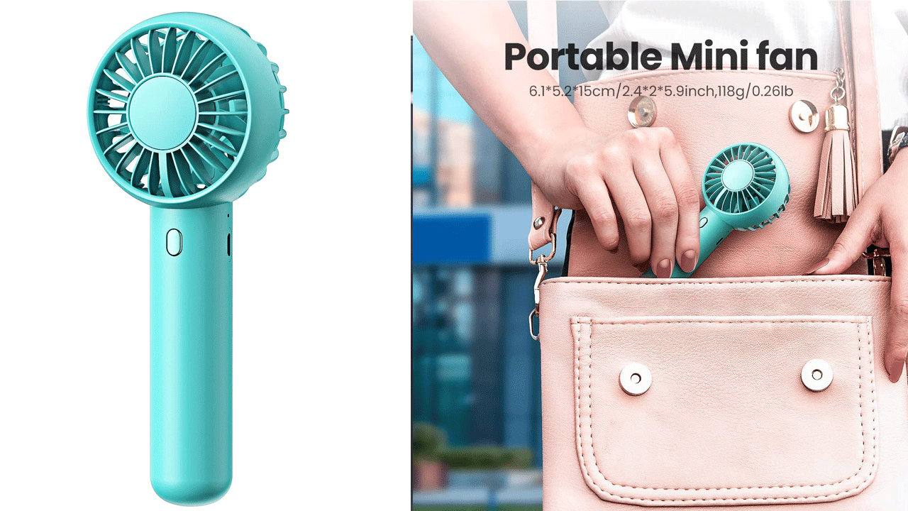 Gaiatop Mini Portable Fan: ఈ మిని పోర్టబుల్‌ ఫ్యాన్‌ అసలు ధర రూ. 1299కాగా అమెజాన్‌లో డిస్కౌంట్‌లో రూ. 799కే సొంతం చేసుకోవచ్చు. ఈ ఫ్యాన్‌ను రీఛార్జ్‌ చేసుకొని ఎక్కడికైనా తీసుకెళ్లొచ్చు. అలాగే ఇంట్లో ఉంటే పవర్‌ బ్యాంక్, ల్యాప్‌పాట్‌, అడాప్టర్ ఇలా దేనికైనా కనెక్ట్ చేసుకోవచ్చు. 3 స్పీడ్‌ సెట్టింగ్‌తో పనిచేసే ఈ ఫ్యాన్‌ జర్నీలు చేసే వారికి బెస్ట్ ఆప్షన్‌గా చెప్పొచ్చు. 