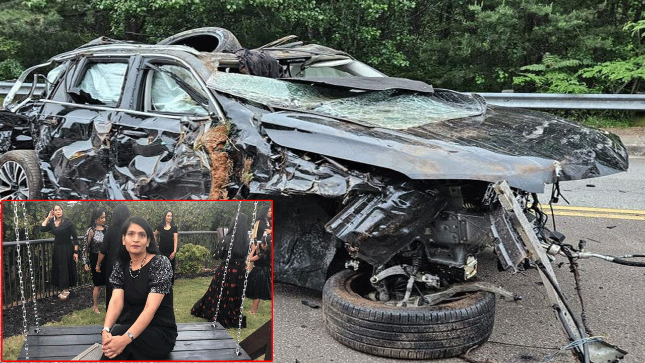 US Car Accident: రోడ్డుపై పల్టీలు కొట్టి చెట్టుపై ఇరుక్కుపోయిన కారు! ముగ్గురు భారత మహిళలు మృతి